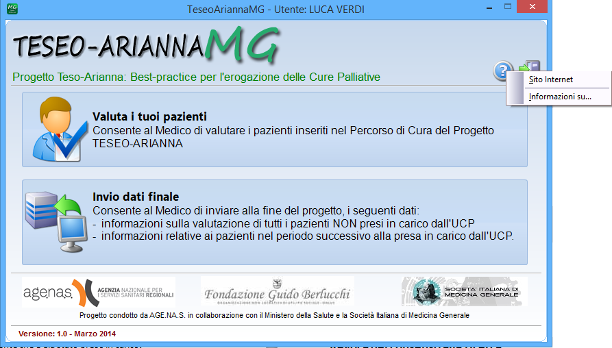 Aggiornamento Software e Assistenza Tecnica Nel caso vi siano aggiornamenti relativi al programma e/o nel caso in cui ci sia necessità di assistenza tecnica è possibile