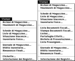 Il menù Stampe In figura è mostratpo il menù stampe del modulo MV di EuroByz.