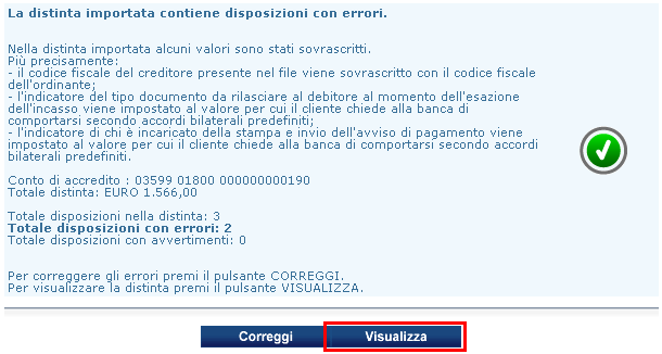 Selezionare il percorso dal quale importare il file; Il file da importare non può contenere più di 1.