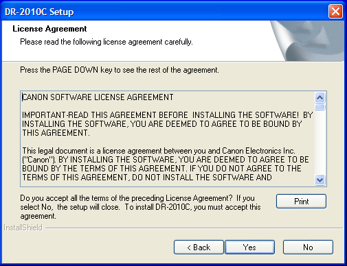 2. Posizionarsi all interno della cartella contenente il driver dello Scanner da installare (es. DR-2010C Driver1.3). 3. Cliccare su setup.