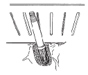 B. MISURAZIONE DELLE ANGOLAZIONI DI UN IMPIANTO DIVERGENTE Piastrina per la misurazione delle angolazioni n. 9530 Fig. 3 Perno di allineamento n. 9531 Spaziatore bianco n. 8519 Fig.