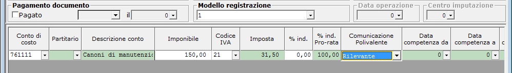 ADEMPIMENTI ANTIELUSIONE Comunicazione Polivalente Annuale clicca qui per visualizzare il manuale relativo Caricamento registrazioni menù servizi contabili operazioni giornaliere caricamento