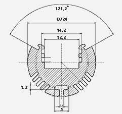 .L.T. Elettronica PROFILI in ALLUMINIO per LED RILED profiles for the led lighting Profilo con forma rotonda con