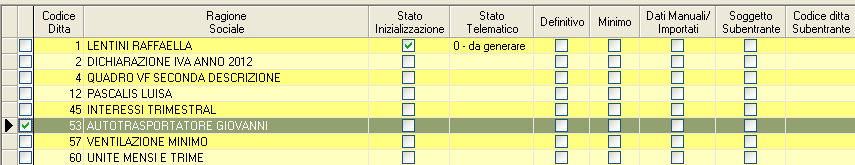 Di seguito il dettaglio dei campi disponibili. - Riquadro Selezione periodo - Anno: viene riportato l anno di sistema, con possibilità di modifica.