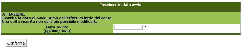 NOTA BENE:L ente di gestione deve associare al codice del corso tutti i registri da utilizzare per l attività formativa e di supporto.