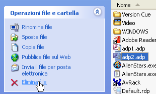 Per eliminare file e cartelle per prima cosa selezionare gli oggetti da eliminare e