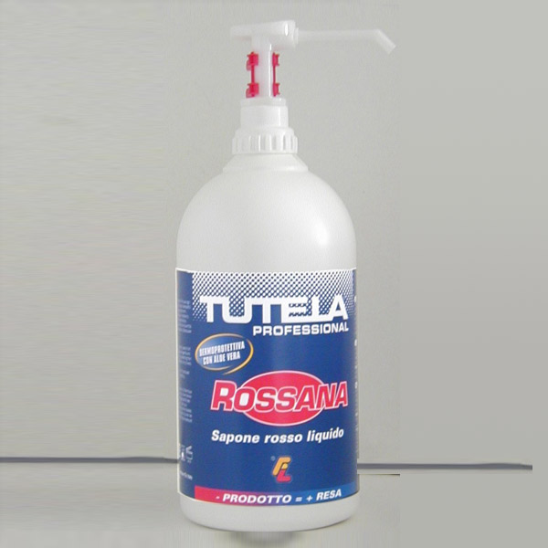 ROSSANA Cod. 2370 Rossana sapone liquido. Il sapone liquido Rossana è il prodotto per i meccanici delle nuove generazioni che richiedono un prodotto energico ma privo di cariche abrasive.