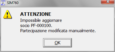 Tale segnalazione non è considerata Bloccante e quindi non inibisce né l esecuzione dell operazione di chiusura né gli effetti che essa produce.