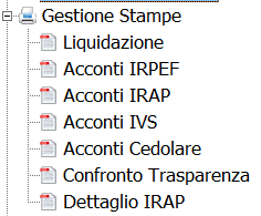 Sono previste alcune stampe di simulazione: Liquidazione Con questa scelta è possibile stampare il riepilogo dei redditi e del calcolo IRPEF.