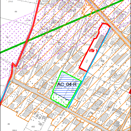 5 VSr 1 ( via Piave ) sull area è prevista la realizzazione di 1.000 mc. ad uso residenziale, con un altezza massima di 2 piani ed un rapporto di copertura di 1/4.