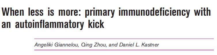Più recente è l acquisizione di malattie autoinfiammatorie associate a immunodeficienza 2012 Mutazione di PLCG2, codificante per la Fosfolipasi Cγ2: manifestazioni autoimmuni granulomatose