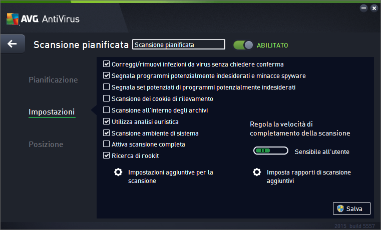 delle applicazioni di AVG.