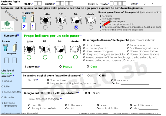 nutritionday worldwide: explanations and definitions 2014 3/6 ogni giorno (numero totale)?: Scegliere una delle possibili risposte e evidenziarla con una X.