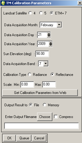 CAPITOLO QUARTO Le possibilità per accedere alla funzione di calibrazione sono diverse: Basic Tools Preprocessing Calibration Utilities Landsat TM Basic Tools Preprocessing Data-Specific Utilities