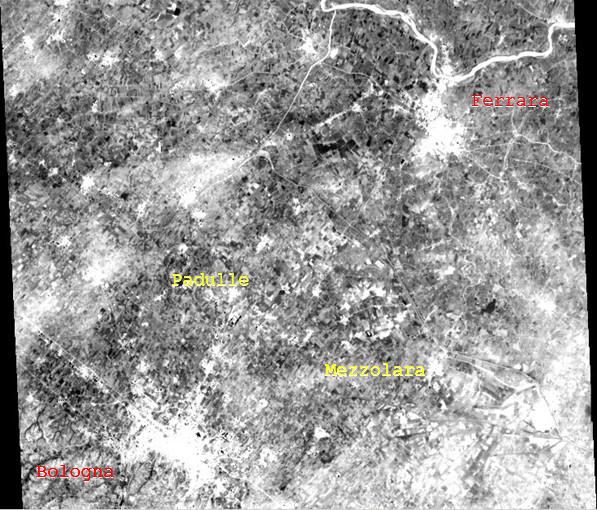 Una sperimentazione di analisi termica sulla città di Bologna Figura 108 Immagine notturna della territorio limitrofo alla città di Bologna.