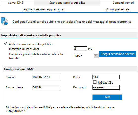 Schermata 11: Abilitazione scansione cartella pubblica 13. Dal registro, modificare i valori per consentire l utilizzo della funzione.