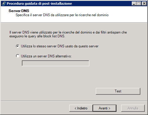 3.3.3 Procedura guidata di post-installazione La procedura guidata di post-installazione viene caricata automaticamente dopo la prima installazione di GFI MailEssentials.