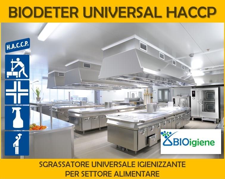 DIVISIONE CUCINA BIOUNIVERSAL SPRAY HACCP APPLICAZIONI Sgrassante sanitizzante specifico per la pulizia e sanitizzazione di attrezzature (affettatrici, coltelli, attrezzature alimentari, ecc.