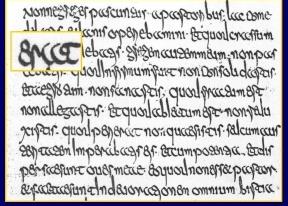 Scrittura merovingica Uso librario Scriptura luxoviensis Gregorio Magno Moralia sec.