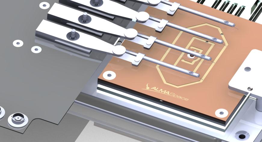 Attività ESA Coinvolgimento ALMASpace su ESA ITTs Prime contractor for ESA ITT AO-6033 Solar Cell Holder and DACQ for New Solar Simulator, ESA- ESTEC Subcontractor for ESA ITT AO-6544 Multifunctional