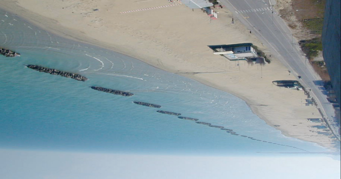 21 dalla foce del fiume Tenna al porto di Porto San Giorgio Vista del litorale a Sud della