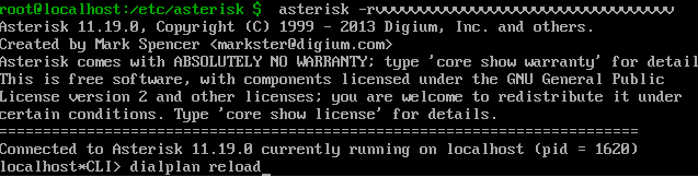 Figura 25: Rappresentazione del dialplan tramite automa. Ogni qualvolta vengono applicate modifiche al file extensions.