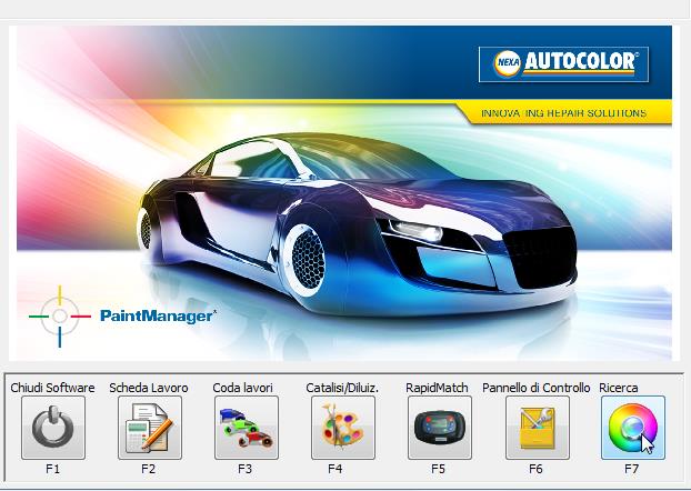 RICERCA DEL COLORE Dalla home page di Paint Manager,