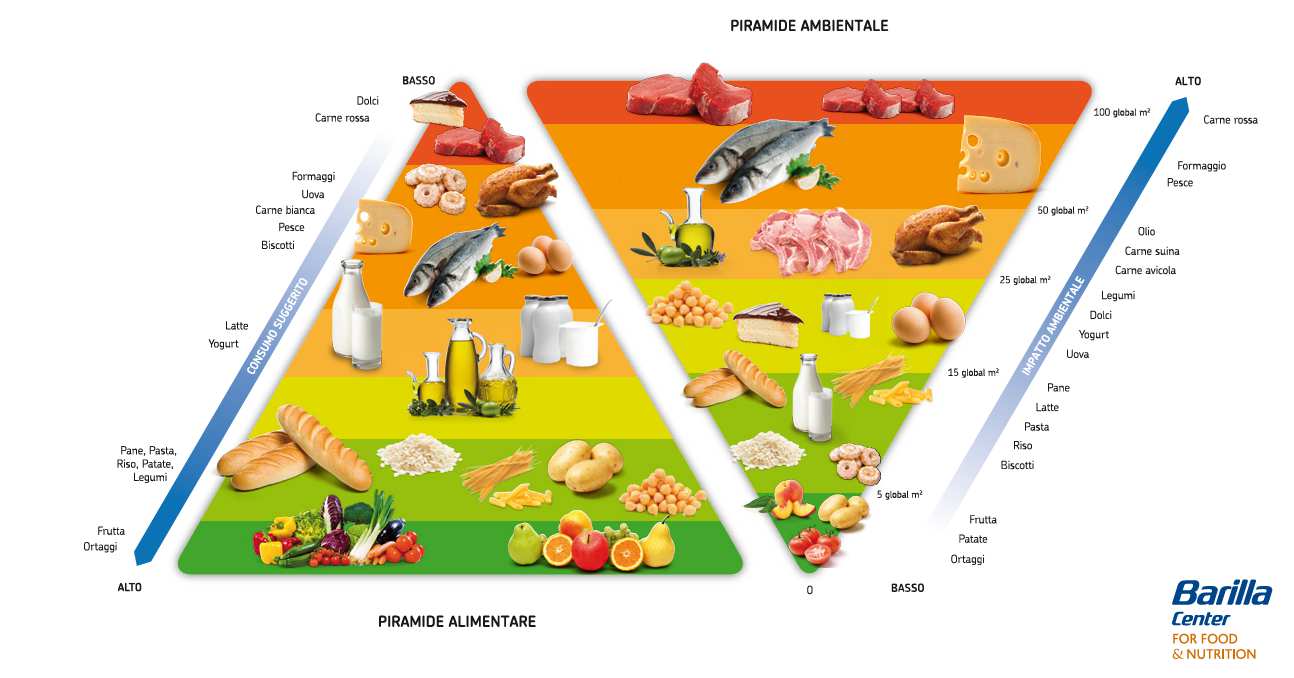 capovolta rispetto a quella alimentare in cui la parte superiore riporta l alimento che ha un maggior