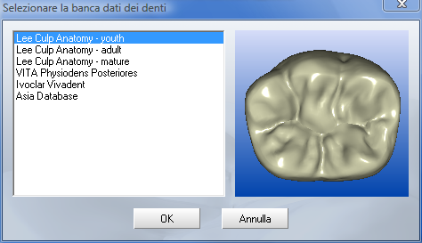 Sirona Dental Systems GmbH 8 Tipi di restauro e procedure di costruzione 8.4.6.6 Modellamento antagonista 1. Tagliare le aree che non appartengono all'occlusione del dente antagonista. 2.