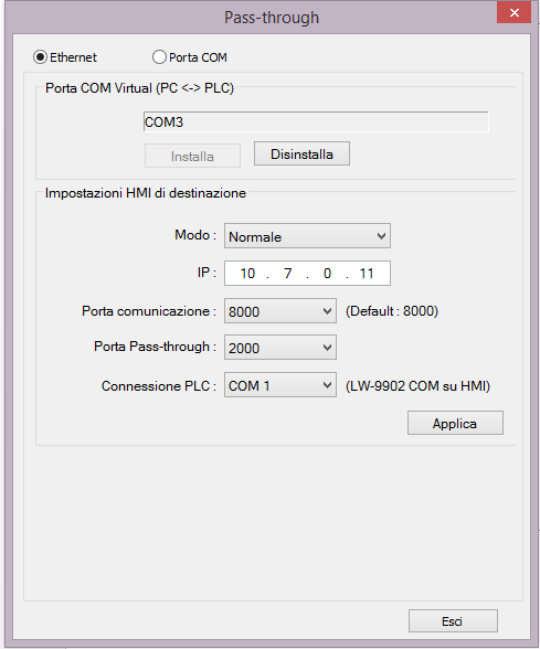 11. Connettersi all HMI con EasyAccess 2.0 su PC 1. Eseguire EasyAccess 2.0.exe 2. Inserire nome Dominio, username e password dell utente di Dominio e poi cliccare [Login]. 3.