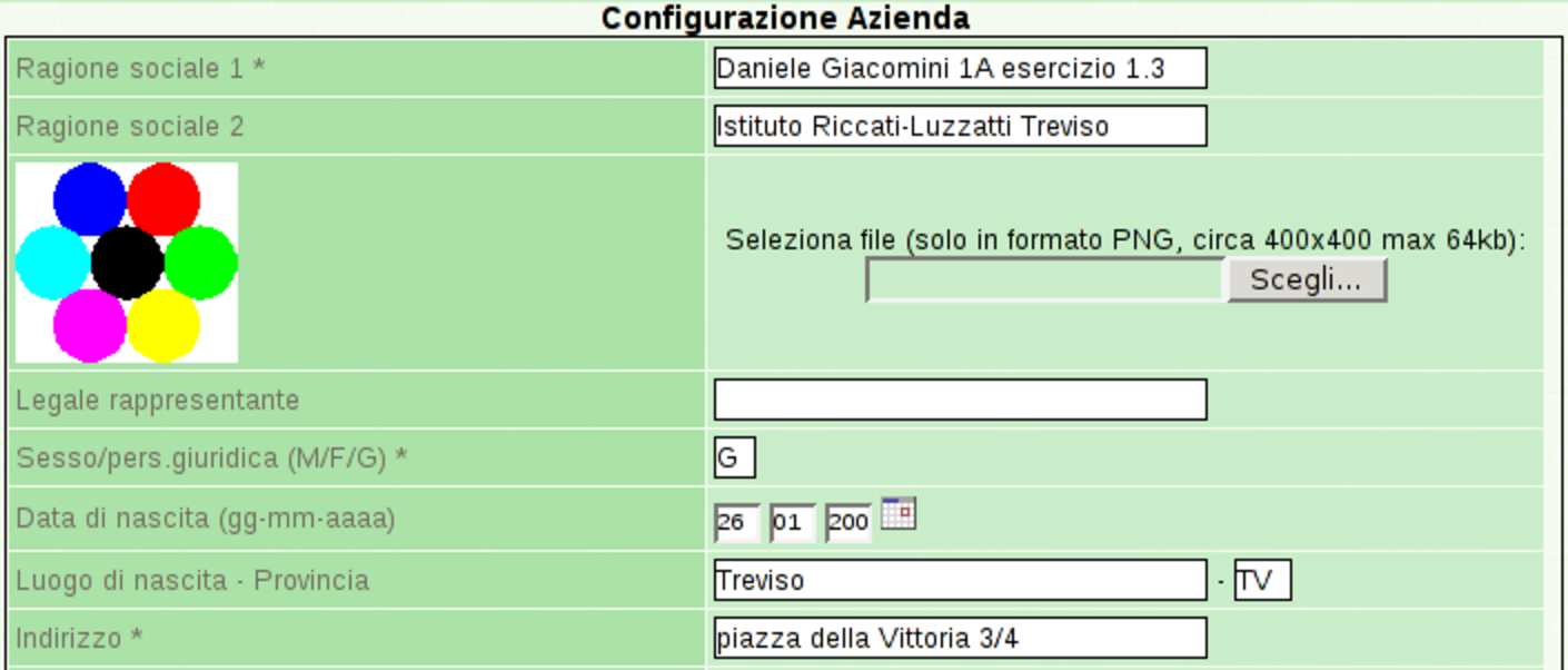 Nella scheda di configurazione dell utente amministratore è necessario cambiare la parola d ordine, scrivendo la stessa in due campi differenti, tenendo conto che non può essere troppo breve.