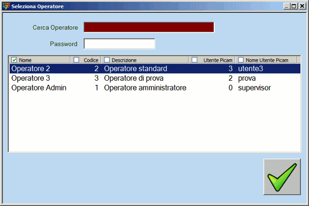 Ogni operazione di Vendita al Banco è univocamente individuata da un numero progressivo (N Vendita al Banco, assegnato in base all'ultimo numero memorizzato nei Progressivi Ditta ) e dalla data di