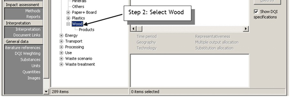 Caso studio Elaborazione dati: SimaPro 7.