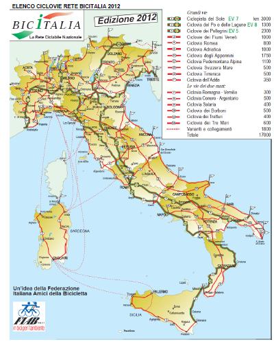 Pianificazione: ciclovie: itinerari di lunga percorrenza, nell ambito di sistemi di valorizzazione turistica, integrazione delle tematiche di paesaggio, con percorsi e connessioni extraurbani,rurali