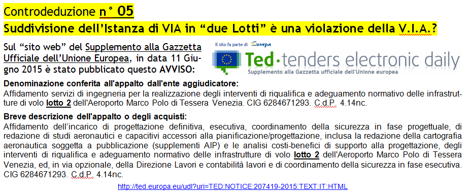 Che delle aree indicate come aree da acquisire, ma che nella stessa tavola sono indicate come terreni acquisiti e che con la lettera A siano indicate aree a destinazione Aeroterminal della superficie