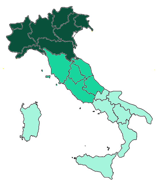 Le caratteristiche delle società target (2014-2015) Distribuzione geografica delle società target Nord 83% Distribuzione regionale delle società