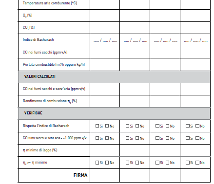 NUOVO LIBRETTO DI IMPIANTO Risultati verifica EE 11.