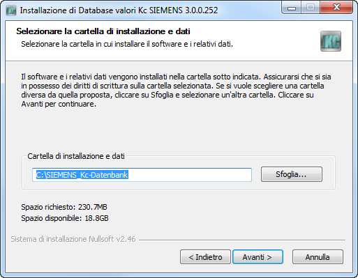 Accordo di licenza Qui si deve accettare l'accordo di licenza dell'applicazione.