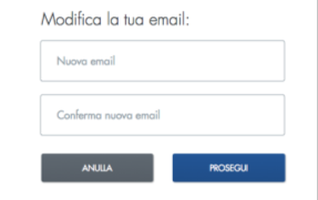 Mdifica e-mail MyAzimut Evlut Selezinare la funzine di Mdifica indirizz e-mail e spuntare il flag e-mail nella mappa visualizzata: Selezinare Email e cliccare su Prsegui Viene richiest di inserire l