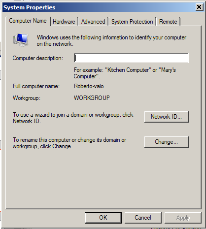 Active Directory Join Computer al dominio Fare