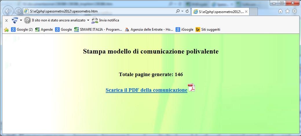 Nel caso di installazione Multiaziendale il file viene salvato nella cartella di installazione standard del server S:\COGENE2\XXX (dove xxx corrisponde al numero della Ditta dove è stato generato il