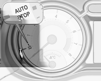 128 Guida e funzionamento Sistema stop-start Il sistema Start-stop contribuisce a far risparmiare carburante e a ridurre le emissioni.