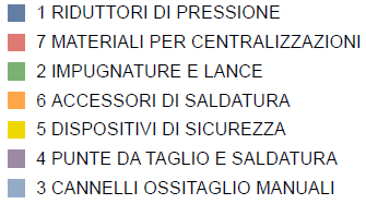 Rappresenta il 3% a valore del totale delle vendite ANASTA in Italia come evidenziato in tabella 6 Tabella 6 1 Gruppo Fiamma incidenza sul totale ANASTA