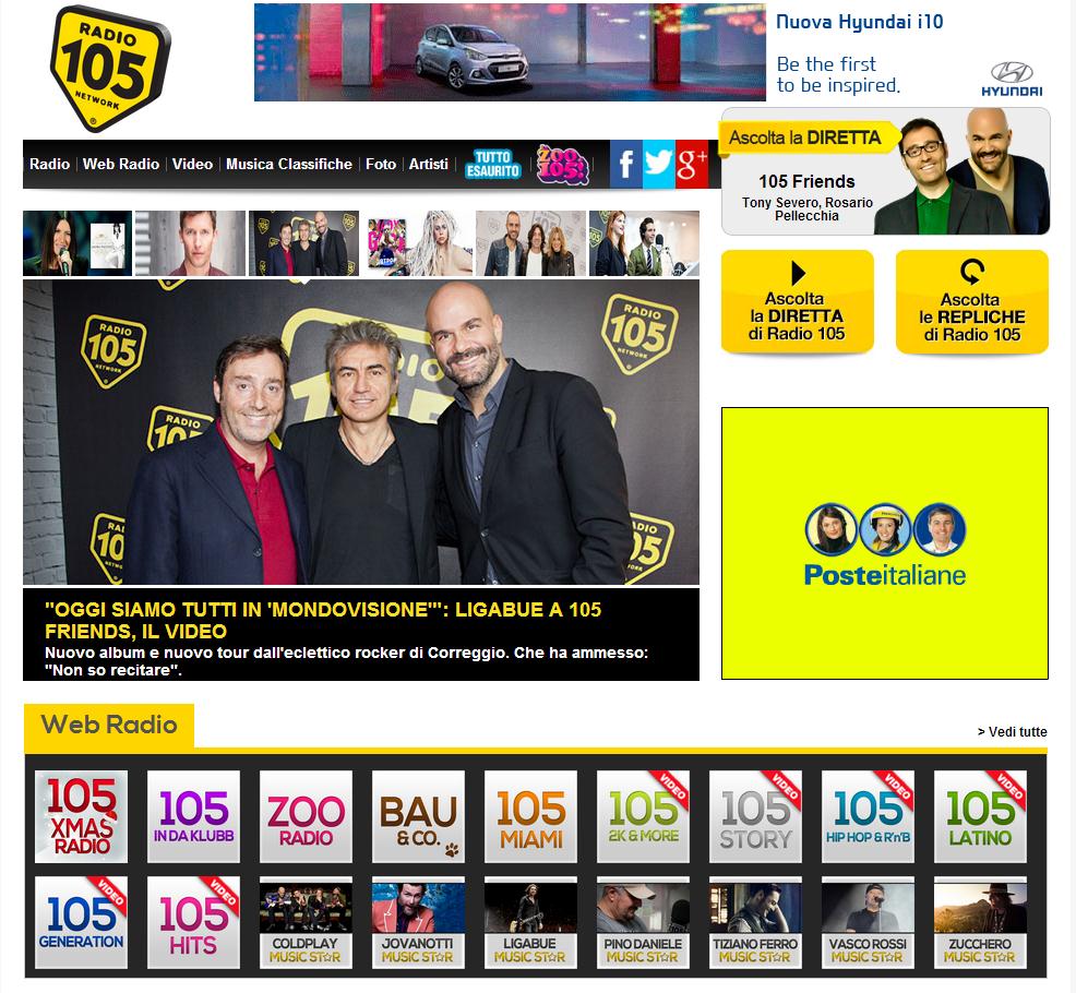 105.NET 105.net propone contenuti e iniziative all' insegna delle due parole chiave: Music & Fun che caratterizzano anche il palinsesto di Radio 105. WWW.105.NET Il profilo dei visitatori è prevalentemente maschile (66% uomini, 34% donne), la fascia di età più rilevante è i 25 44 anni con fascia di reddito medio - alta.