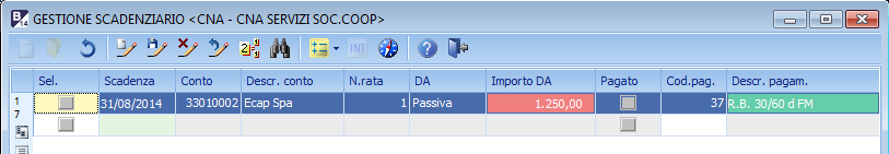 Dopo aver selezionato le scadenze da unificare, selezionare da Strumenti Unifica scadenze spezzate per errore, al termine dell elaborazione, le scadenze verranno