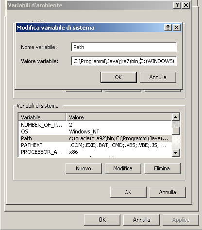 3. Nella sezione Variabili di sistema, controllate se esiste già la variabile Path. In caso non sia definita, fate clic su Nuovo.