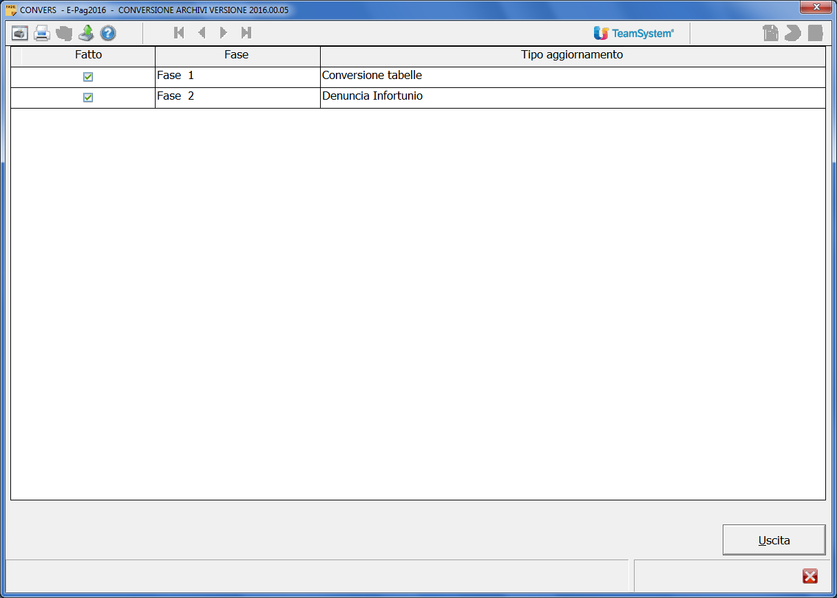 Conversione Archivi CONVERS Dopo aver installato la versione è necessario effettuare la conversione degli archivi mediante il comando CONVERS.