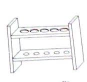 Porta provette Può essere in legno, metallo o