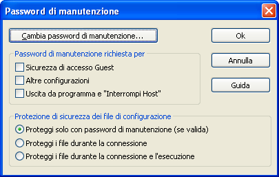 NetOp Host Servizi directory Selezionare una delle opzioni descritte di seguito. Mai login con Smart Card: abilita solo l'accesso con le credenziali (selezione predefinita).