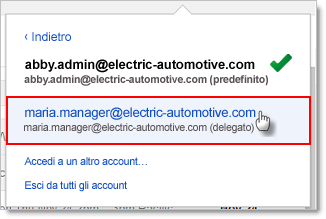 3 Seleziona l'indirizzo del tuo manager. Ad esempio: 4 Si apre una nuova finestra Gmail (o una scheda, a seconda del browser) in cui è visualizzata la posta del tuo manager.